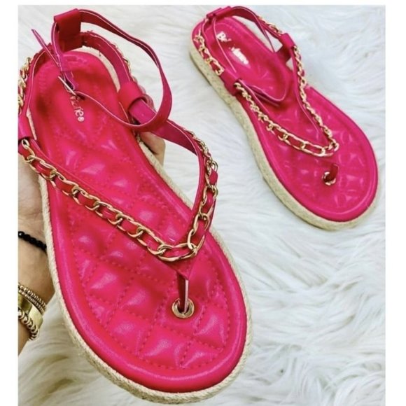 Bella Marie Open-Toe Sandals w/Buckle Ankle Strap - Picture 1 of 1